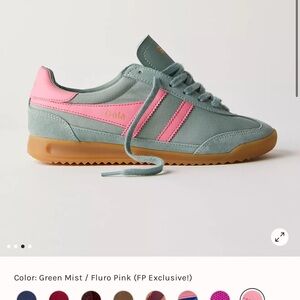 Gola Women's Sneakers - Green Mist and Fluro Pink